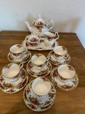 Royal Albert Bone China Old Country Roses beautiful 22 piece tea set for sale  Shipping to South Africa