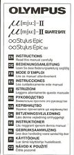 Używany, Instruction User's Manual Olympus mju II mju II Quartz date Multilingual na sprzedaż  PL
