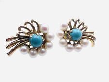 Turquoise pearl flower for sale  HYTHE