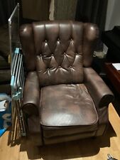 Brown leather chair for sale  SHEFFIELD