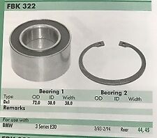 Fbk322 wheel bearing for sale  SHERBORNE