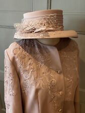 Classic LILAC Condici Sz 18 Mother of the Bride Wedding Outfit Skirt Jacket Hat for sale  Shipping to South Africa