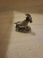 Pewter goat figurine for sale  BOLTON