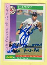 Usado, Autografado Bob Zupcic "Rob Telleton of HR 9-13-92" adicionado Red Sox 92 pontuação comprar usado  Enviando para Brazil