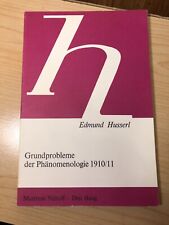 Usado, EDMUND HUSSERL Grundproblem der Phenomenologie 1910/11 Philosophy Phenomenology comprar usado  Enviando para Brazil