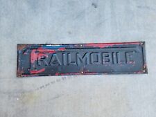 Vintage OEM Trailmobile Semi Truck Trailer Embossed Metal Sign Emblem Big Rig for sale  Shipping to South Africa