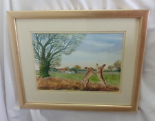 Hares picture watercolour for sale  NORWICH