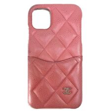 Capa de couro rosa para smartphone CHANEL Matelasse iPhone11 comprar usado  Enviando para Brazil