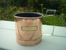 Vintage Copper Grain Mug with Brass Handle for sale  Shipping to South Africa