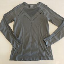 Athleta Oxygen Top Womens Large Long Sleeve Mesh Green Yoga Workout Gym for sale  Shipping to South Africa