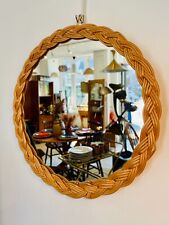 Miroir vintage osier d'occasion  La Gacilly