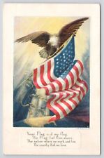 Postcard american flag for sale  Brush Creek
