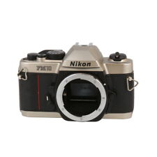Cuerpo de cámara de enfoque manual Nikon FM10 35 mm película réflex cromada, sin tapa segunda mano  Embacar hacia Mexico