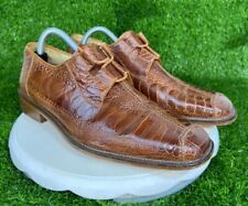 STUDIO Belvedere Mens 10 Dress Shoes Brown Genuine Ostrich Leather GREAT CONDITI for sale  Shipping to South Africa