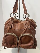 Ruehl No.925 Aubree Distressed Brown Slouch Leather Tote Shoulder Satchel Bag for sale  Shipping to South Africa