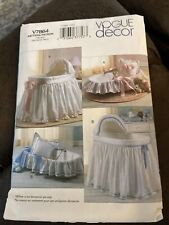 Vogue Decor V7864 One Size Nursery Decor Crib Cover Basket Sewing Pattern UC FF for sale  Shipping to South Africa