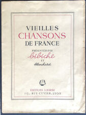 Vieilles chansons présentées d'occasion  France