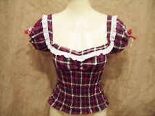 Tartan gypsy top for sale  LONDON