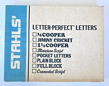Lote de Stahls Heat Press Iron-On Transfer Flock 2" letras de bloco na caixa original comprar usado  Enviando para Brazil