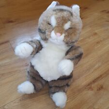 R.L.S Derby Brown Tabby Cat Soft Plush Toy Teddy Fluffy White Kitten Salco ?  for sale  Shipping to South Africa