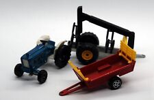 Modellino MAJORETTE #253 Ford tractor 1/55 + 2 trailers farmer & crane (missing segunda mano  Embacar hacia Argentina