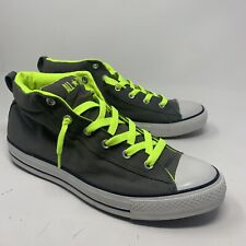 Męskie Converse All Stars Rozmiar 12 Szare/Neonowe Zielone Mid-top Chucks Sneakersy, używany na sprzedaż  Wysyłka do Poland
