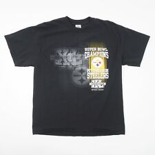 Camiseta grande de algodón negra Pittsburgh Steelers Super Bowl XL 40 Champions para hombre segunda mano  Embacar hacia Argentina