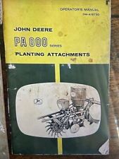 Livro manual do operador John Deere PA800 acessórios de plantio OMA15730, usado comprar usado  Enviando para Brazil