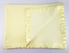 Cobertor térmico para bebê Carters waffle cetim amarração mistura de algodão amarelo 38x 27,5 comprar usado  Enviando para Brazil