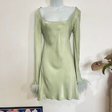 rezek mint foxy mini dress with ostrich feather trim for sale  Shipping to South Africa