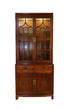 STUNNING ORIENTAL DISPLAY CABINET/CUPBOARD WITH LIGHTS & PAIR DRAWERS, used for sale  Shipping to South Africa
