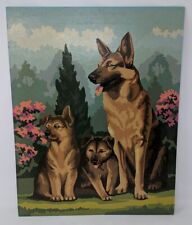 Paint by Number Painting Completed German Shepard Cute Dog Mid Century MCM VTG for sale  Shipping to Canada