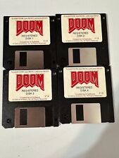 iD Software DOOM 1993 Original 3.5" Disquete 4 Discos Conjunto Registrado V 1.2 V1.2, usado comprar usado  Enviando para Brazil