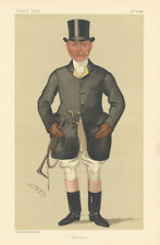 VANITY FAIR SPY CARTOON Walter Hume Long MP 'Wiltshire'. Sport Riders 1886, used for sale  Shipping to South Africa