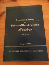 Simson ersatzteilkatalog sperb gebraucht kaufen  Tangerhütte