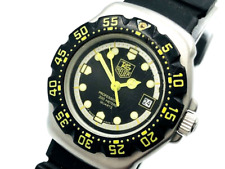 Usado, Relógio de quartzo feminino TAG HEUER 376.508 Fórmula 1 amarelo e preto data de aço inoxidável comprar usado  Enviando para Brazil