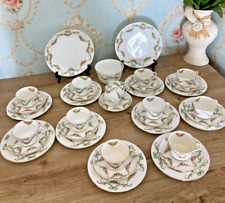 Antique Large Aynsley Floral Swags & Green Bows Tea Set 12431, used for sale  Shipping to South Africa