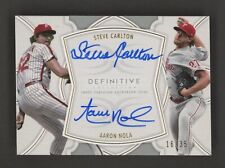 2020 Topps Definitive Collection Steve Carlton HOF Aaron Nola Dual AUTO 16/35 for sale  Shipping to South Africa