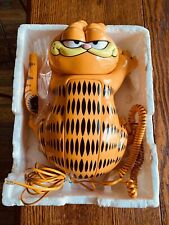 Teléfono de mesa de pared de juguete de cómic de gato Garfield fijo vintage de los 80 segunda mano  Embacar hacia Mexico