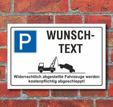 Schild parkplatz wunschtext gebraucht kaufen  Bad Driburg