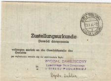 DR/ GG Dokument doręczenia BIALA PODLASKA - BUDZIEMCE; 29 - 01 - 44 na sprzedaż  Wysyłka do Poland