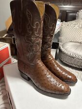 Vintage TO Stanley Exotic Full Quill Ostrich Cowboy Boots 11 D Custom Signed for sale  Shipping to South Africa