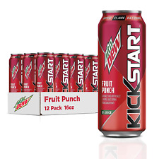 Mountain Dew Kickstart, Fruit Punch, 16 Fl Oz (12 Count), used for sale  Shipping to South Africa