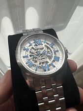 Relógio masculino Bulova Sutton automático prata e azul 96A187 mostrador esqueleto comprar usado  Enviando para Brazil