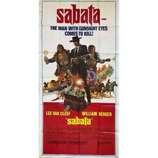 Sabata Poster Original De Cinema - 41x81 Pol - 1969-Gianfranco Parolini, Lee Van, usado comprar usado  Enviando para Brazil