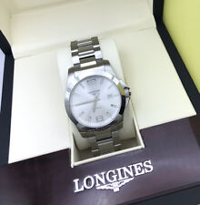 Relógio masculino Longines Conquest quartzo prata mostrador data indicador aço inoxidável comprar usado  Enviando para Brazil