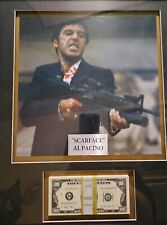 Moldura Al Pacino "Scarface" caixa de sombra com réplica de filme dinheiro personalizado... comprar usado  Enviando para Brazil