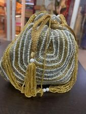 Bolsa Potli dourada com miçangas cravejadas de lantejoulas clutch | Estilingue de embreagem para festa | Casamento, usado comprar usado  Enviando para Brazil