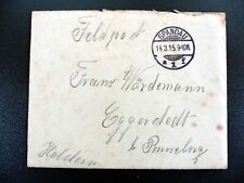 Feldpostbrief 1 Weltkrieg 1915 mit Inhalt von Spandau nach Eggerstedt Pinneberg gebraucht kaufen  Rain