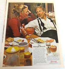 Anuncio impreso 1972 Smirnoff Midnight Brunch Bloody Mary pareja conversación huevos segunda mano  Embacar hacia Argentina